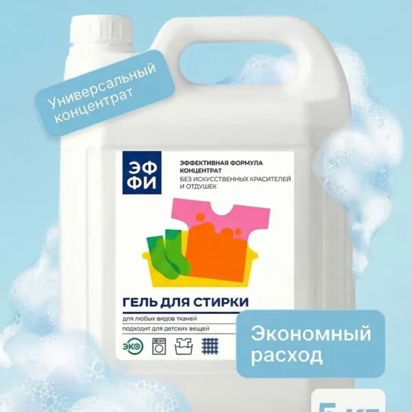 Гель для стирки, универсальный, Без отдушки, 5 кг