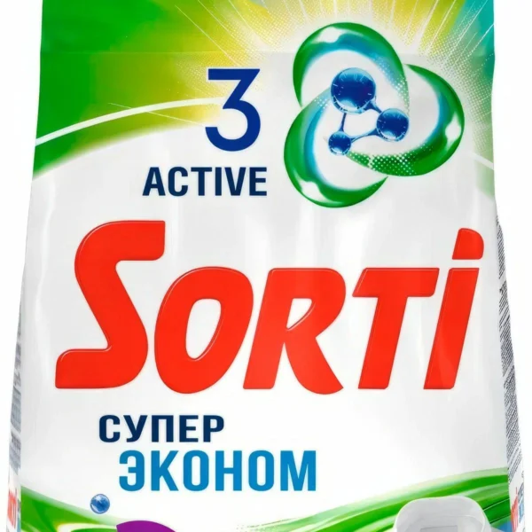Стиральный порошок Sorti Супер Эконом для стирки, автомат, 3 кг